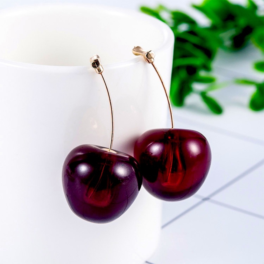 Fruit Shape Cherry 🍒 Designed Earrings